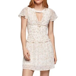 BCBG Floral Dancers Flutter Sleeve Mini